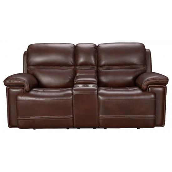 24PH-3664 Sedrick Power Reclining Console Loveseat, El Paso Walnut