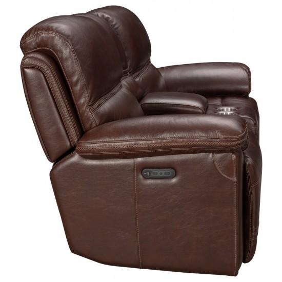 24PH-3664 Sedrick Power Reclining Console Loveseat, El Paso Walnut