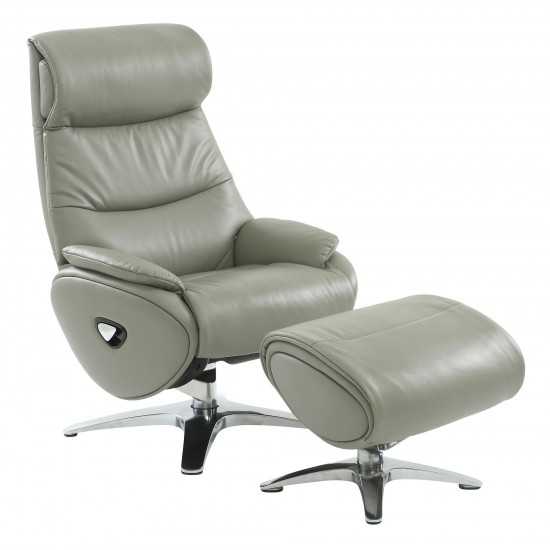 15-3723 Adler Swivel Pedestal Recliner, Capri Gray