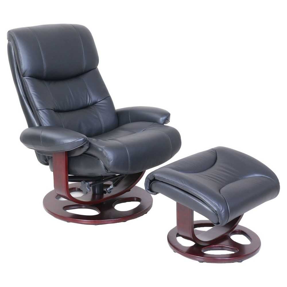 15-8038 Dawson Swivel Pedestal Recliner, Frampton Black