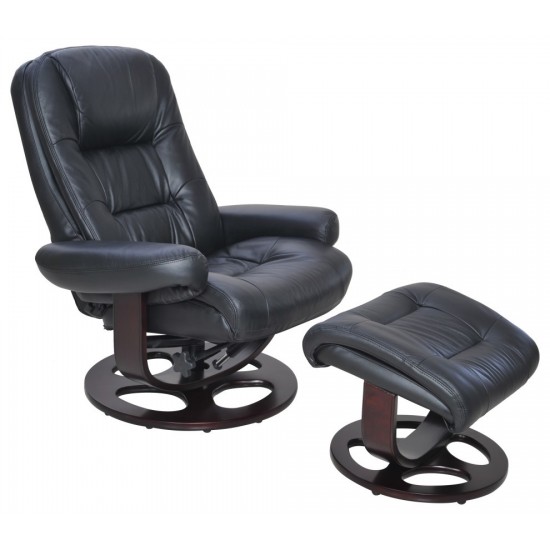 15-8021 Jacque Swivel Pedestal Recliner, Hilton Black