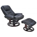 15-8021 Jacque Swivel Pedestal Recliner, Hilton Black