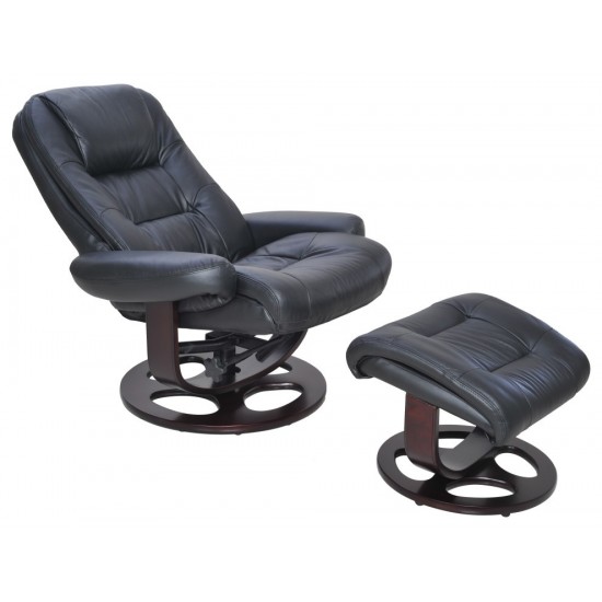 15-8021 Jacque Swivel Pedestal Recliner, Hilton Black