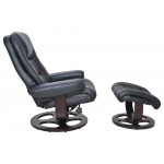 15-8021 Jacque Swivel Pedestal Recliner, Hilton Black