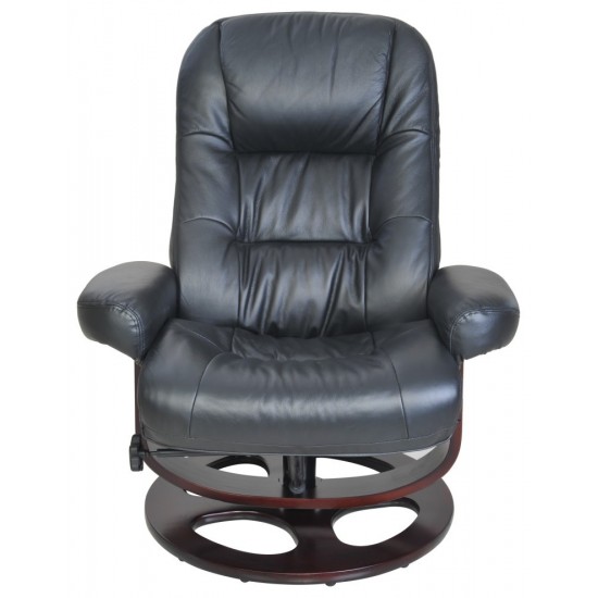 15-8021 Jacque Swivel Pedestal Recliner, Hilton Black