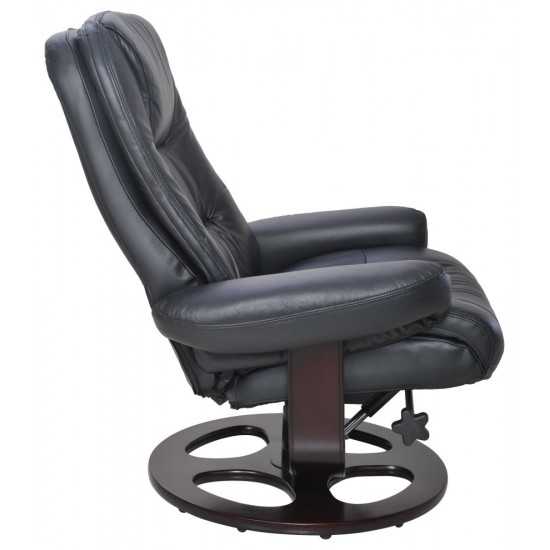 15-8021 Jacque Swivel Pedestal Recliner, Hilton Black