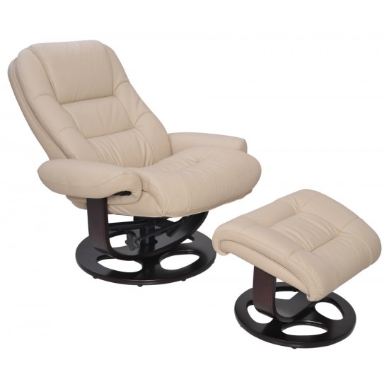 15-8021 Jacque Swivel Pedestal Recliner, Hilton Ivory