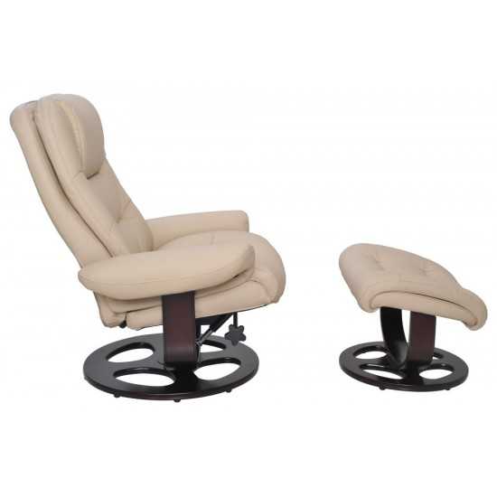 15-8021 Jacque Swivel Pedestal Recliner, Hilton Ivory