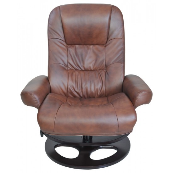 15-8021 Jacque Swivel Pedestal Recliner, Hilton Whiskey