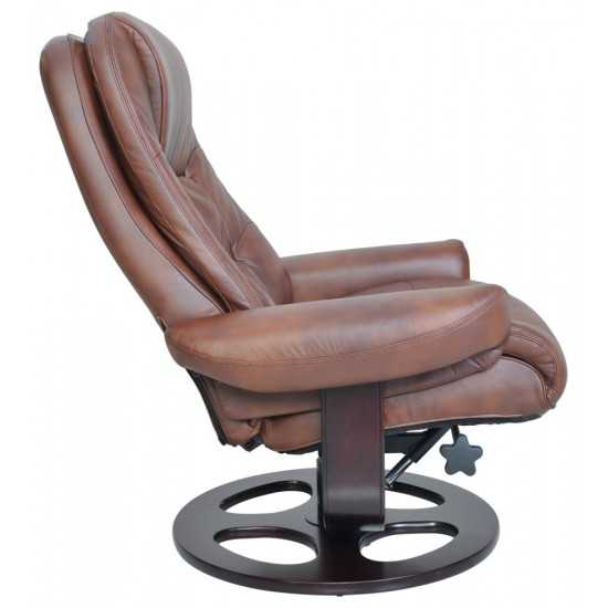 15-8021 Jacque Swivel Pedestal Recliner, Hilton Whiskey