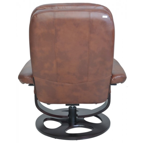 15-8021 Jacque Swivel Pedestal Recliner, Hilton Whiskey