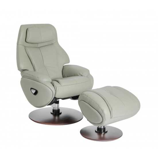 15-3724 Marjon Swivel Pedestal Recliner, Capri Gray