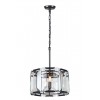 Elegant Lighting 1211 Monaco Collection Pendant Lamp D: 17in H: 12in Lt: 4 Flat Black (Matte) Finish