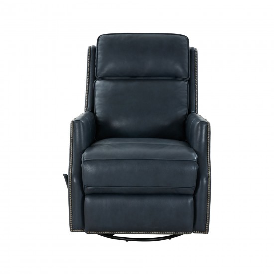 8-1120 Aniston Swivel Glider Recliner, Barone Navy Blue