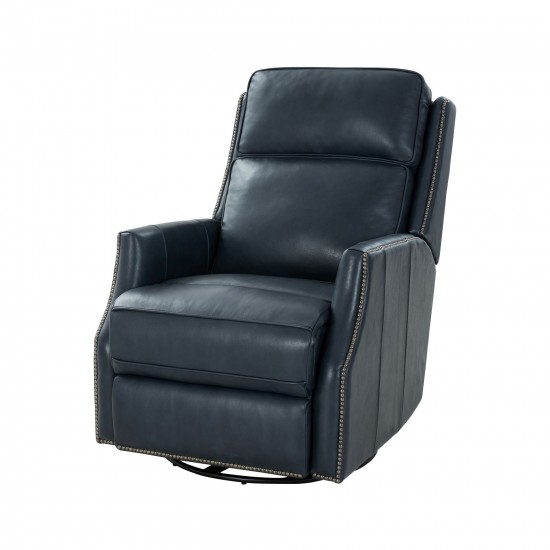 8-1120 Aniston Swivel Glider Recliner, Barone Navy Blue