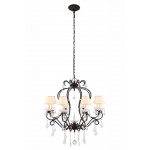 Elegant Lighting 1471 Diana Collection Chandelier D: 31 H: 34 Lt: 8 Vintage Bronze Finish