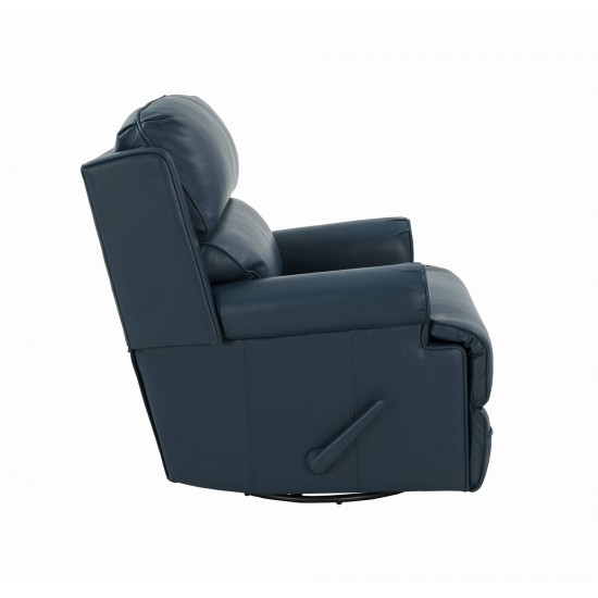 8-1117 The Club Swivel Glider Recliner, Prestin Yale Blue