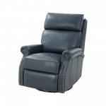 8-4001 Crews Swivel Glider Recliner, Barone Navy Blue