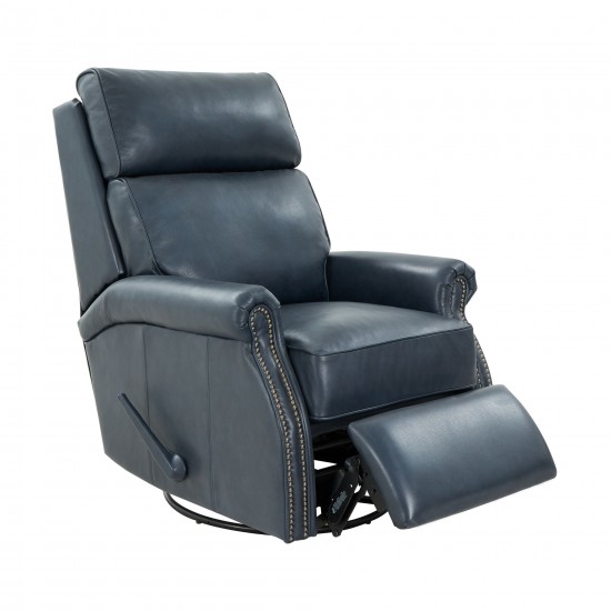 8-4001 Crews Swivel Glider Recliner, Barone Navy Blue