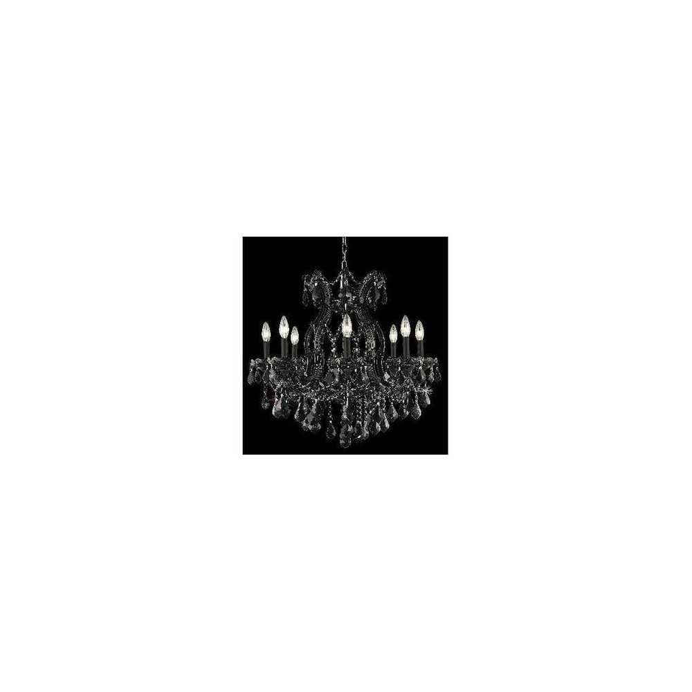 Elegant Lighting Maria Theresa 9 Light Black Chandelier Jet (Black) Royal Cut Crystal