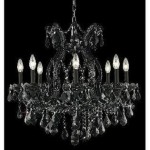 Elegant Lighting Maria Theresa 9 Light Black Chandelier Jet (Black) Royal Cut Crystal