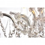 Elegant Lighting Maria Theresa 4 Light Chrome Flush Mount Clear Elegant Cut Crystal