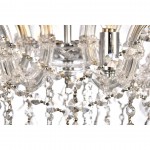 Elegant Lighting Maria Theresa 4 Light Chrome Flush Mount Clear Elegant Cut Crystal