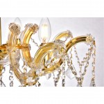 Elegant Lighting Maria Theresa 4 Light Gold Flush Mount Clear Elegant Cut Crystal