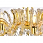 Elegant Lighting Maria Theresa 6 Light Gold Flush Mount Clear Royal Cut Crystal