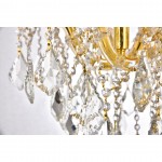 Elegant Lighting Maria Theresa 6 Light Gold Flush Mount Clear Royal Cut Crystal