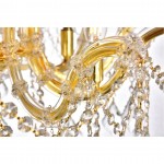 Elegant Lighting Maria Theresa 6 Light Gold Flush Mount Clear Royal Cut Crystal