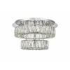 Elegant Lighting Monroe Led Light Chrome Flush Mount Clear Royal Cut Crystal