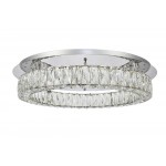 Elegant Lighting Monroe Led Light Chrome Flush Mount Clear Royal Cut Crystal