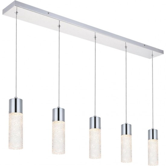 Elegant Lighting Constellation 5 Light Chrome Led Pendant