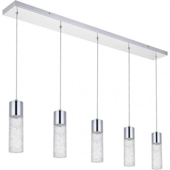 Elegant Lighting Constellation 5 Light Chrome Led Pendant