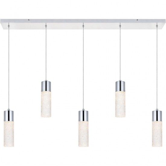 Elegant Lighting Constellation 5 Light Chrome Led Pendant