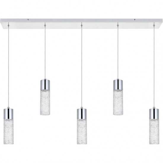 Elegant Lighting Constellation 5 Light Chrome Led Pendant