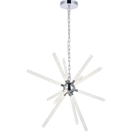 Elegant Lighting Vega 12 Light Chrome Led Pendant