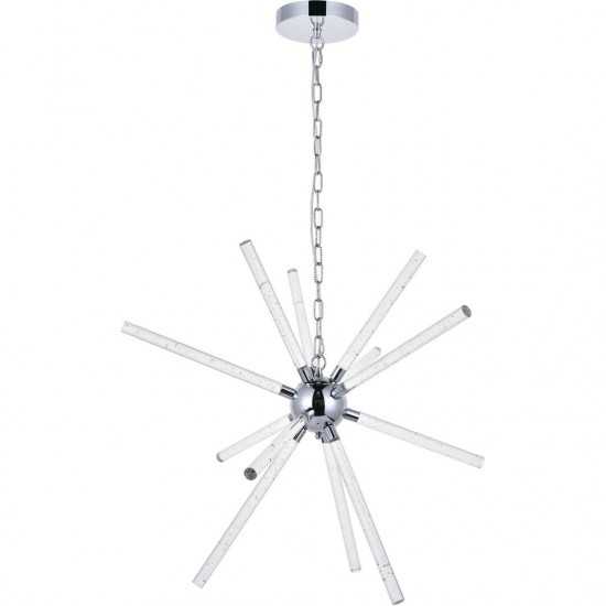 Elegant Lighting Vega 12 Light Chrome Led Pendant