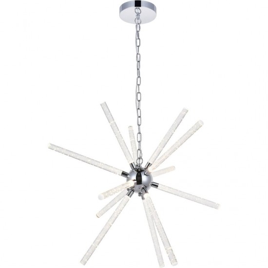 Elegant Lighting Vega 12 Light Chrome Led Pendant