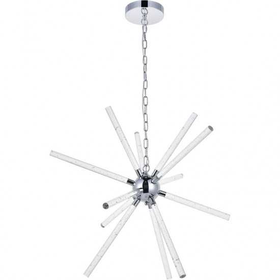 Elegant Lighting Vega 12 Light Chrome Led Pendant