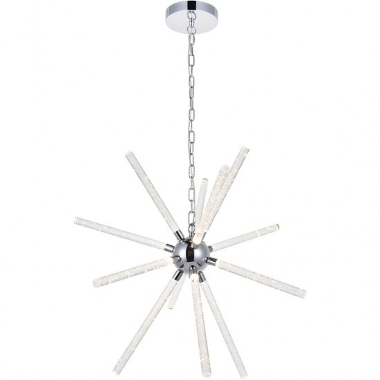 Elegant Lighting Vega 12 Light Chrome Led Pendant