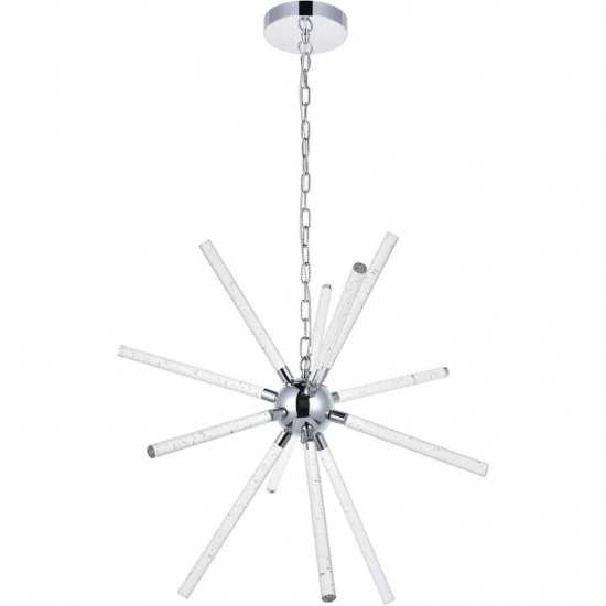 Elegant Lighting Vega 12 Light Chrome Led Pendant
