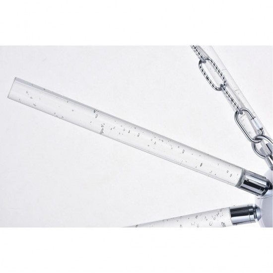 Elegant Lighting Vega 12 Light Chrome Led Pendant