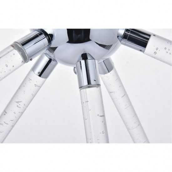 Elegant Lighting Vega 12 Light Chrome Led Pendant