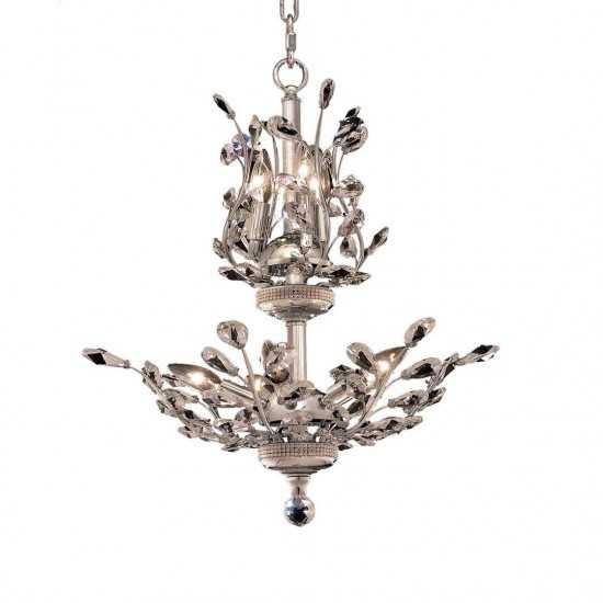 Elegant Lighting Orchid 8 Light Chrome Chandelier Clear Elegant Cut Crystal