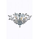 Elegant Lighting Orchid 6 Light Chrome Flush Mount Clear Elegant Cut Crystal