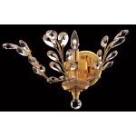 Elegant Lighting Orchid 1 Light Gold Wall Sconce Clear Spectra Swarovski Crystal