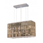 Elegant Lighting Maxime 8 Light Chrome Chandelier Golden Teak (Smoky) Royal Cut Crystal