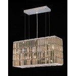 Elegant Lighting Maxime 8 Light Chrome Chandelier Golden Teak (Smoky) Royal Cut Crystal